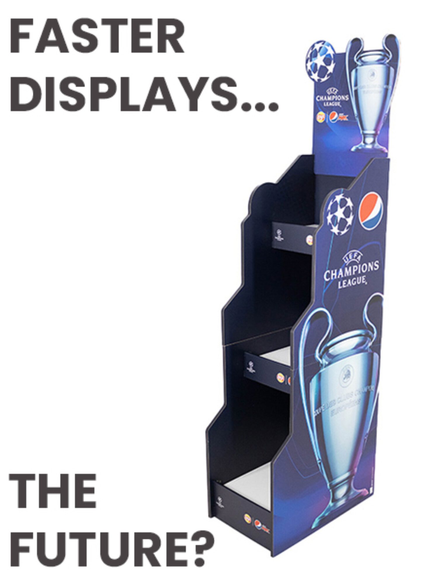 print and display faster displays featured image showing a blue FSDU